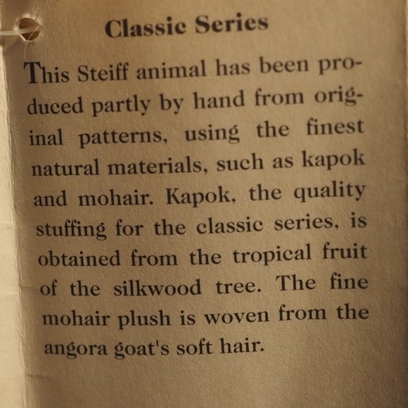 Genuine Steiff Bear Classic Teddy Bear from Germany Price is Firm. - Picture 6 of 8